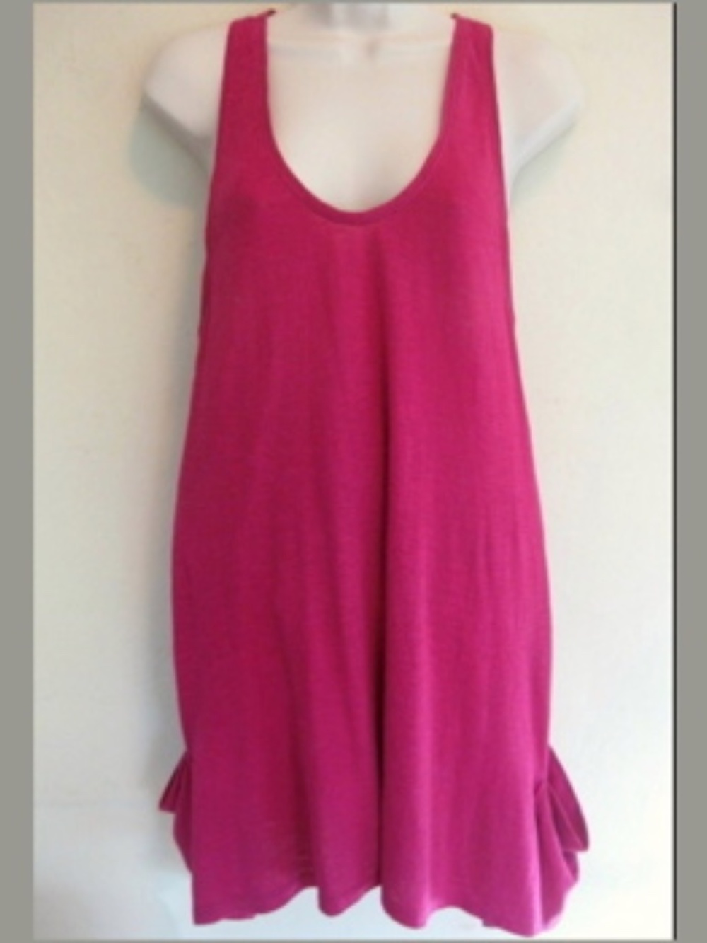 NWT Eileen Fisher tank dress S Rose purple Hemp Organic cotton Racer back Midi